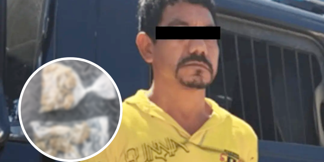 sospechoso de robo, robo en Monterrey, droga asegurada, policías, detención de sospechoso