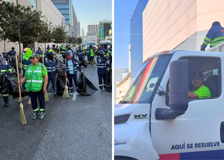 Interviene Sevicios Públicos de Monterrey Centro de la Ciudad posterior al Desfile Revolucionario - VOZ Y OPINION - VOZ Y OPINION Interviene-Sevicios-Publicos-de-Monterrey-Centro-de-la-Ciudad-posterior-al-Desfile-Revolucionario
