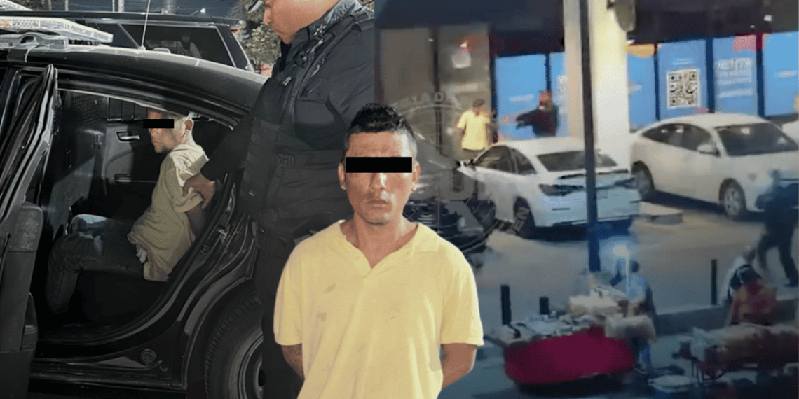asalta OXXO en colón y es capturado inmediatamete por la policía de Monterrey