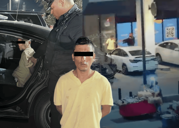 asalta OXXO en colón y es capturado inmediatamete por la policía de Monterrey